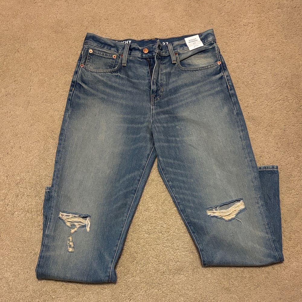 J. Crew Distressed Slouchy Boyfriend Jeans Size 27 - Picture 2 of 6